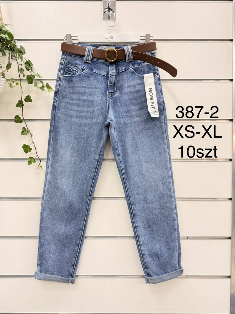 Spodnie damskie jeansy Roz XS-XL, 1 Kolor Paczka 10 szt 1